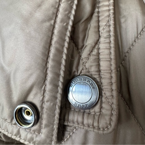 Burberry BRIT Nylon Diamond Quilted Belted & Hooded Parka - Olive - Picture 8 of 16